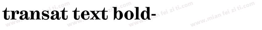 transat text bold字体转换